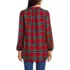 Women's Brushed Flannel Ruffle Split Neck Tunic, Back