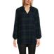 Women's Brushed Flannel Ruffle Split Neck Tunic, Front