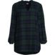 Women's Brushed Flannel Ruffle Split Neck Tunic, Front