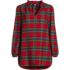 Women's Brushed Flannel Ruffle Split Neck Tunic, Front