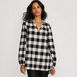 Women's Brushed Flannel Ruffle Split Neck Tunic, Front