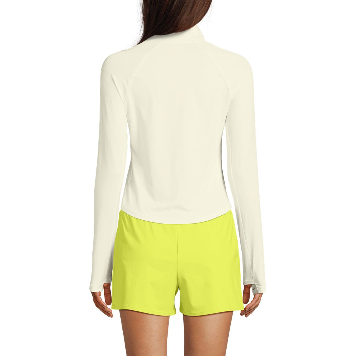 Women's Cooling Quarter Zip Long Sleeve Mock Neck UPF 50 Sun Protection Rash Guard