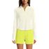 Women's Cooling Quarter Zip Long Sleeve Mock Neck UPF 50 Sun Protection Rash Guard, Front