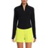 Women's Cooling Quarter Zip Long Sleeve Mock Neck UPF 50 Sun Protection Rash Guard, Front