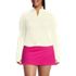 Women's Plus Size Cooling Quarter Zip Long Sleeve Mock Neck UPF 50 Sun Protection Rash Guard, Front