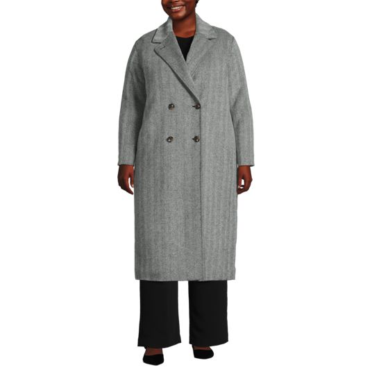 Lands End Plus Size Fit And popular Flare Long Wool Coat Size 26W 3X