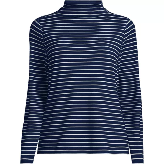Women's Drapey Rib Skimming Mock Neck - primary