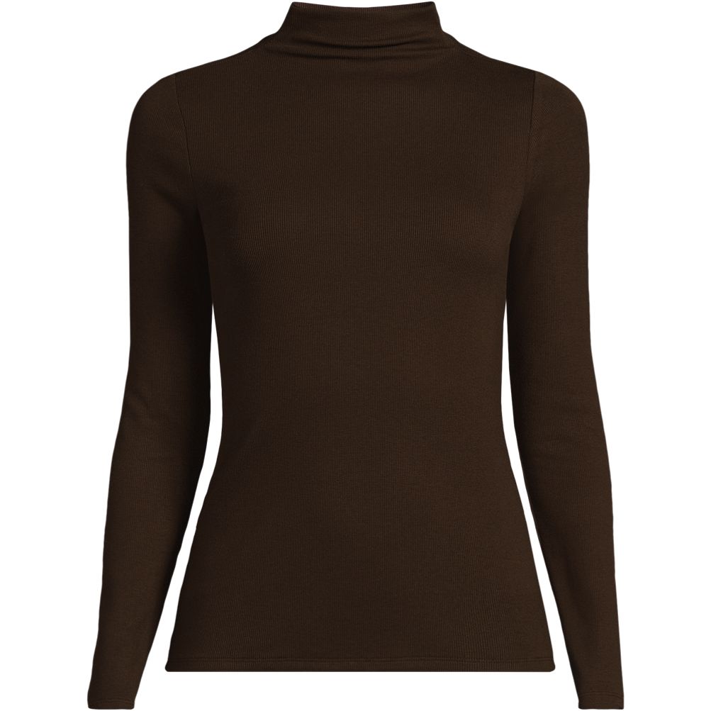 売れ筋商品|||ランズエンド カットソー トップス レディース Women's Drapey Rib Skimming Long Sleeve Mock Neck Light cornflower Women's Drapey Rib Skimming Long Sleeve Mock Neck | Lands' End