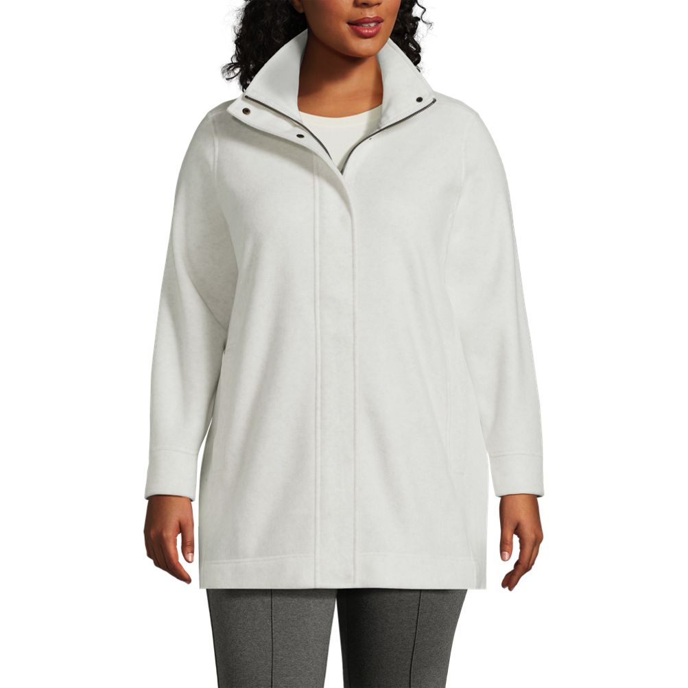 Women's Plus Size Luxe Fleece Coat Lands' End