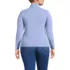 Women's Plus Size Drapey Rib Skimming Long Sleeve Mock Neck , Back