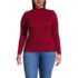 Women's Plus Size Drapey Rib Skimming Long Sleeve Mock Neck , Front