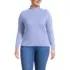 Women's Plus Size Drapey Rib Skimming Long Sleeve Mock Neck , Front