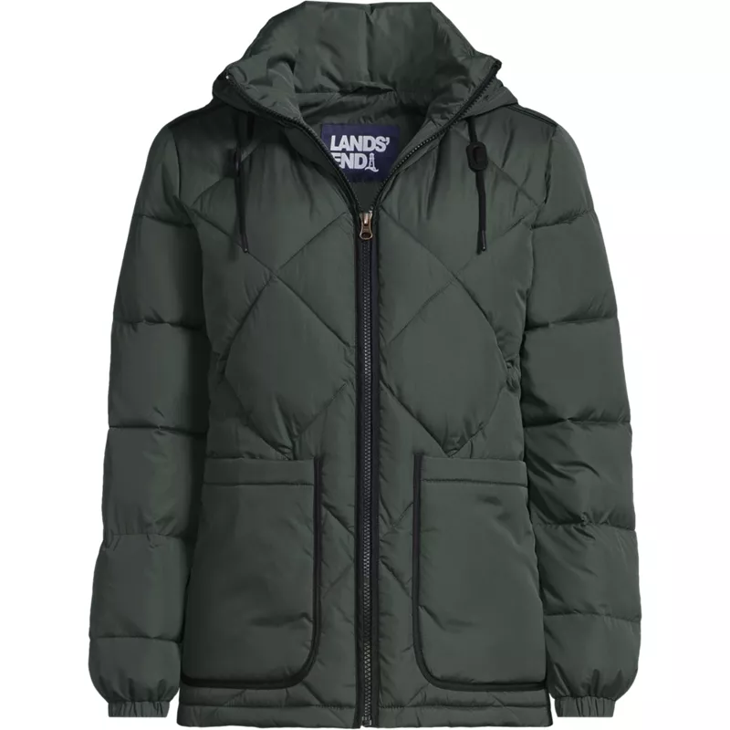 Women's Plus Size FeatherFree Insulated Diamond Quilted Jacket, Front