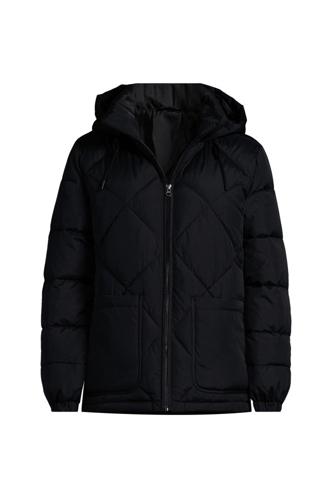 Women's Petite FeatherFree Insulated Diamond Quilted Jacket - Lands' End - Black - M