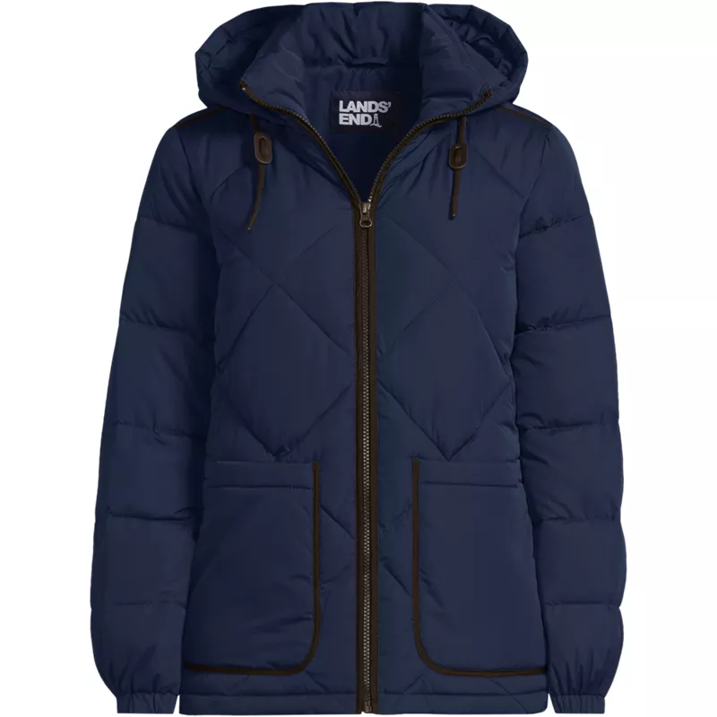 Women's Petite FeatherFree Insulated Diamond Quilted Jacket, Front