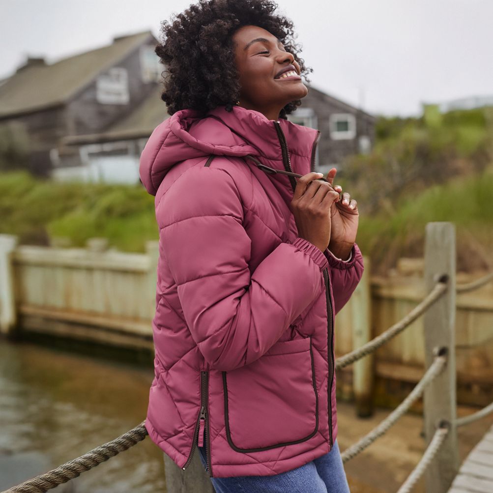 Women's FeatherFree Insulated Diamond Quilted Jacket | Lands' End