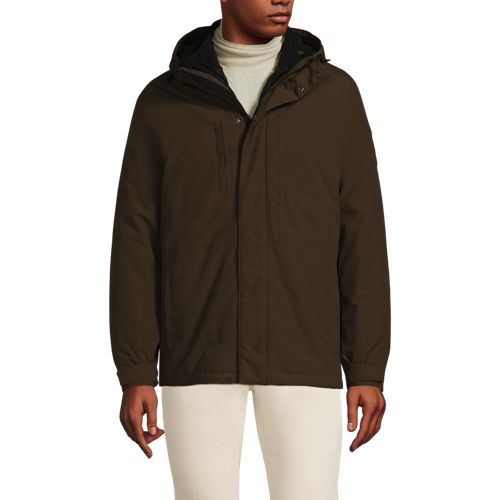  Lands' End Isolierte, Wasserdichte 3-in-1-jacke Squall, Herren, Größe:52-54 Regular, Braun, Polyester/nylon, By Lands' End 
