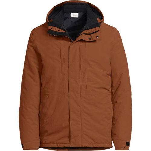 Squall Insulated Waterproof 3-in-1 Jacket, Men, size: S, regular, Orange, Polyester/Nylon, by Lands' End