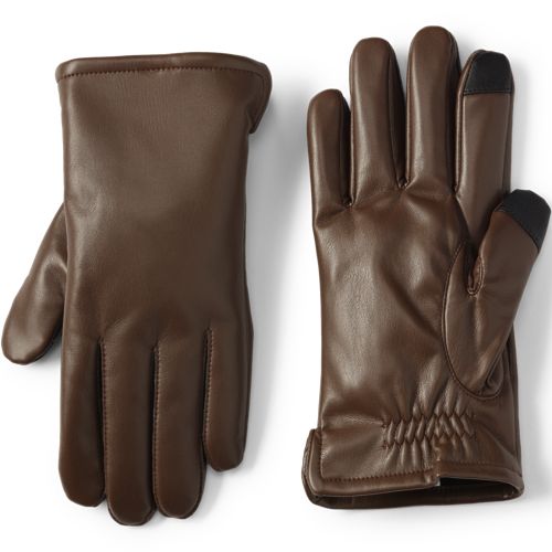 Women's EZ Touch Screen Cashmere Lined Leather Gloves
