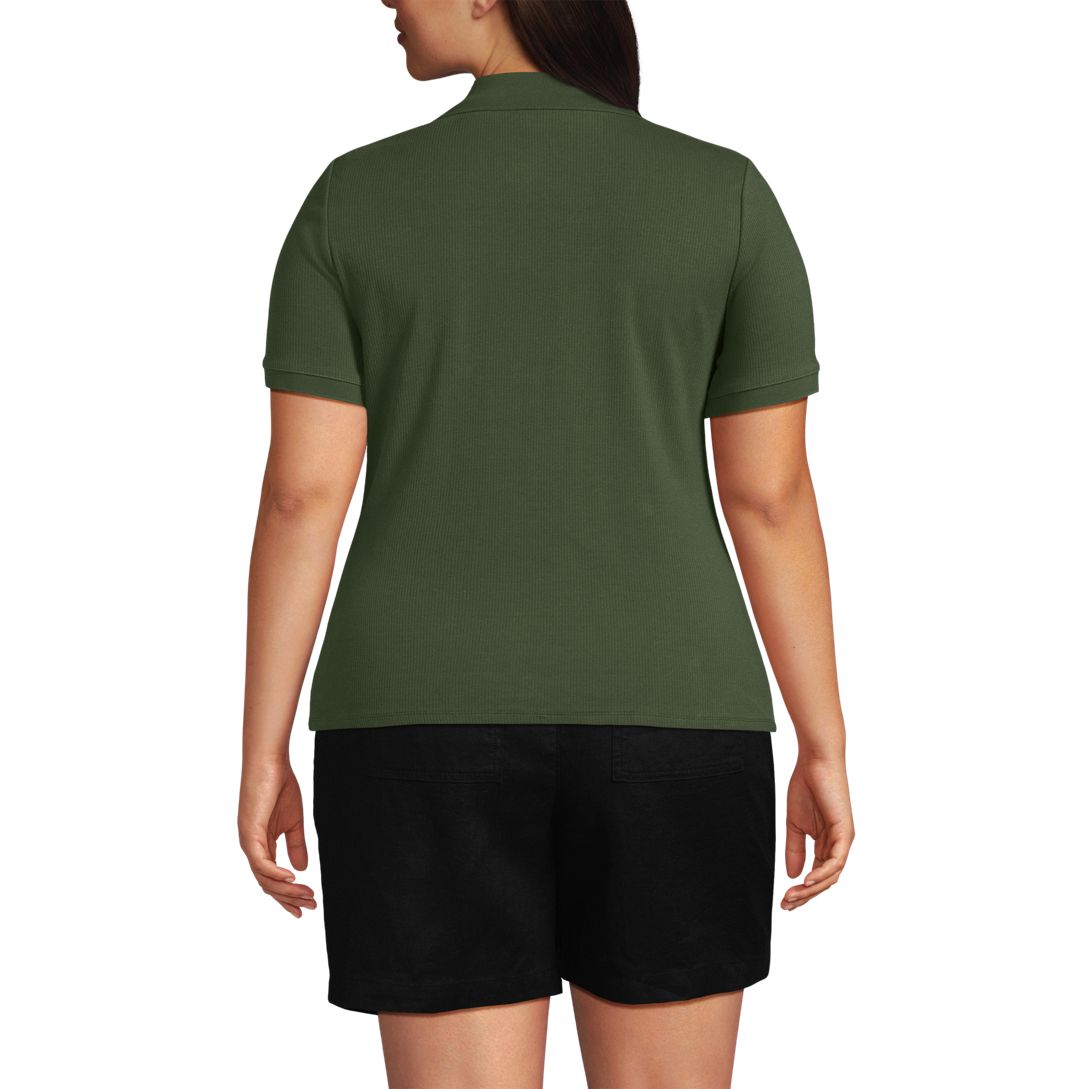 Women's Short Sleeve Polished Rib Polo