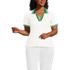 Women's Plus Size Wide Rib Polo Shirt, Front