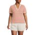 Women's Plus Size Wide Rib Polo Shirt, Front