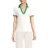 Women's Wide Rib Polo Shirt, Front