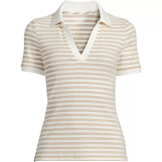 Women's Wide Rib Polo Shirt - primary