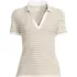 Women's Wide Rib Polo Shirt, Front