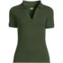 Women's Petite Wide Rib Polo Shirt, Front