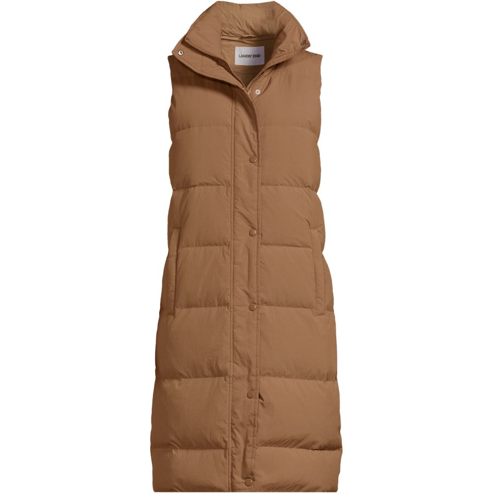LANDS’ END Down Vest XXL Brown Women's Lands' End Insulated Vest