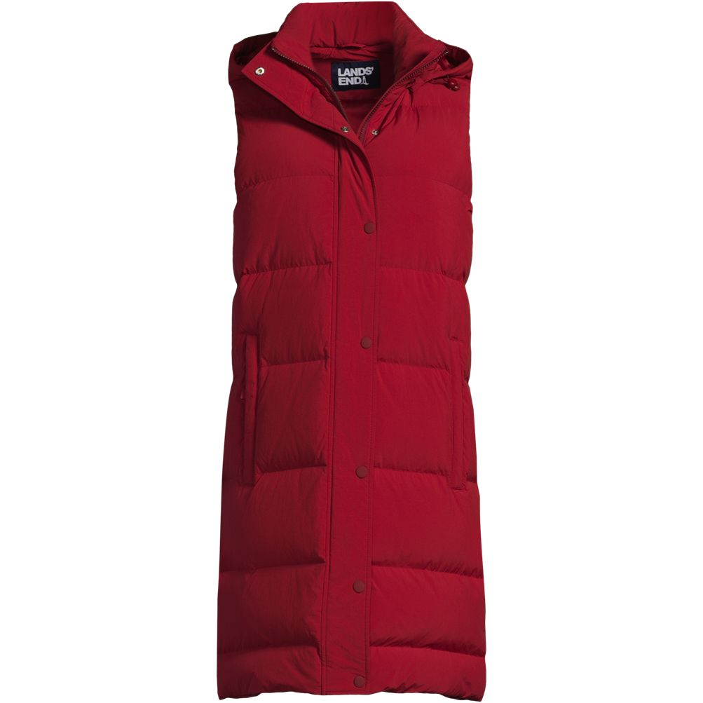 Puffer long vest womens hotsell