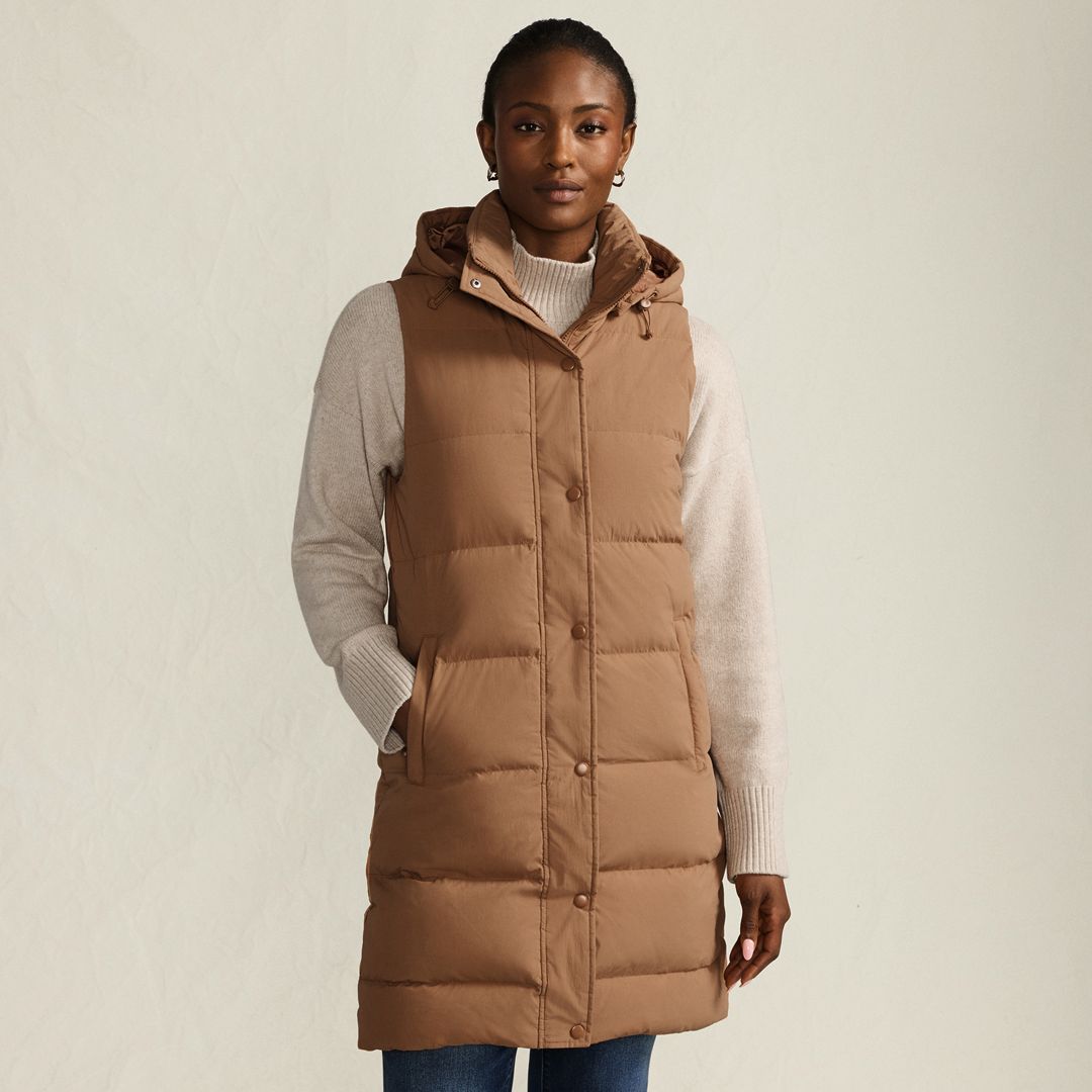 Women's Wide Channel 600 Down Puffer Long Vest