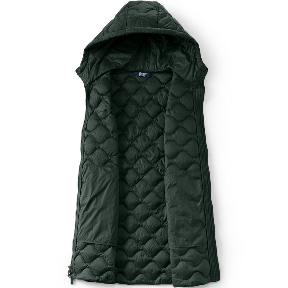 Women's Wanderweight Packable Down Long Vest | Lands' End