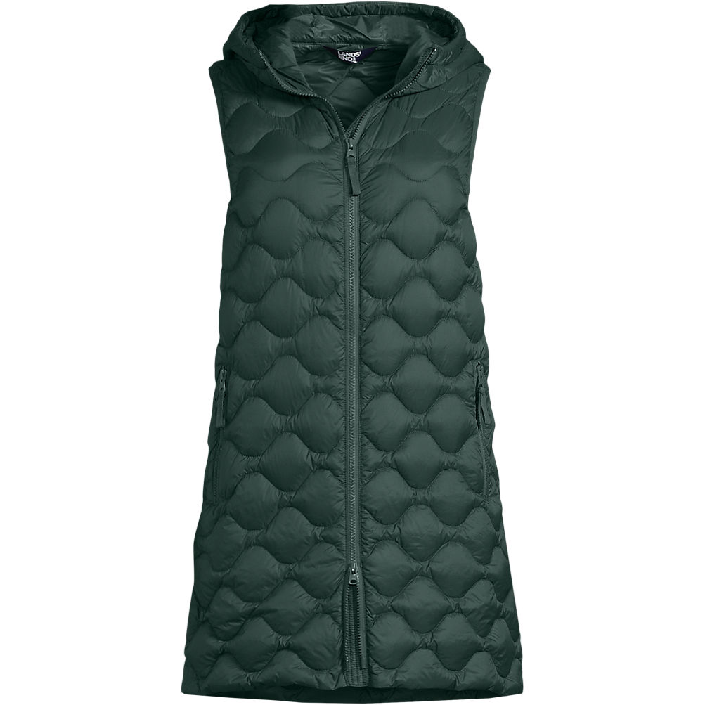 Women's Wanderweight Packable Down Long Vest | Lands' End Women's Wanderweight Packable Down Long Vest | Lands' End