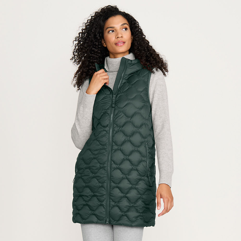 Women's Wanderweight Packable Down Long Vest | Lands' End Women's Wanderweight Packable Down Long Vest | Lands' End