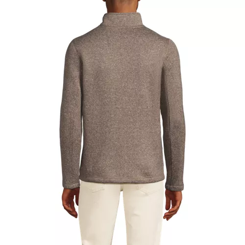 Men's Sweater Fleece Quarter Zip Pullover, Back