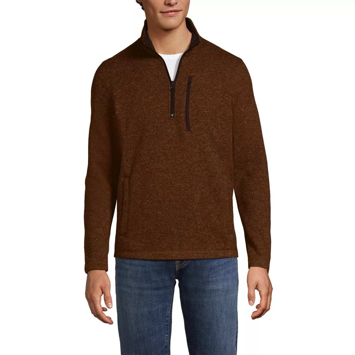Men's Sweater Fleece Quarter Zip Pullover