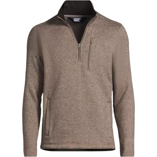 Men's Sweater Fleece Quarter Zip Pullover, Front