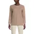 Women's Cotton Relaxed Long Sleeve Crew Neck, Front