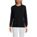 Women's Cotton Relaxed Long Sleeve Crew Neck, Front