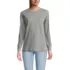 Women's Cotton Relaxed Long Sleeve Crew Neck, Front