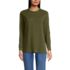Women's Cotton Relaxed Long Sleeve Crew Neck, Front