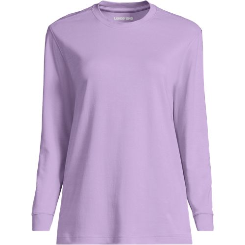 Women's Lightweight Jersey Skimming Long Sleeve Scoop Neck T
