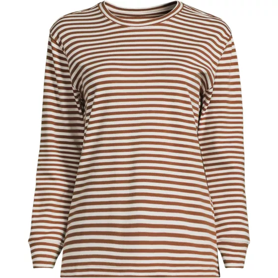 Women's Cotton Relaxed Long Sleeve Crew Neck - primary