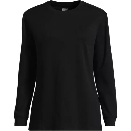 Women's Cotton Relaxed Long Sleeve Crew Neck - primary