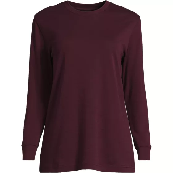 Women's Cotton Relaxed Long Sleeve Crew Neck - primary