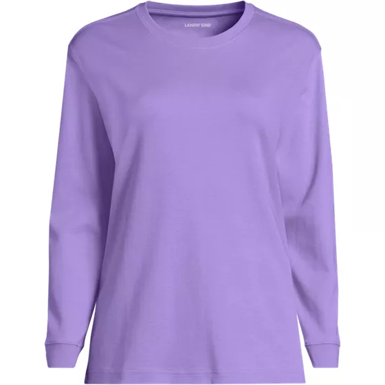 Women's Cotton Relaxed Long Sleeve Crew Neck - primary