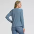 Women's Cotton Relaxed Long Sleeve Crew Neck, Back