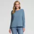 Women's Cotton Relaxed Long Sleeve Crew Neck, Front
